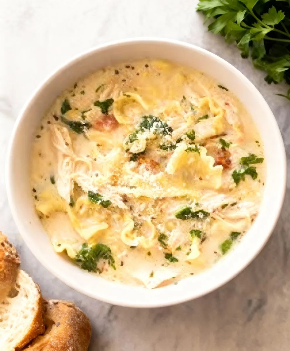 Creamy Alfredo Lasagna Soup